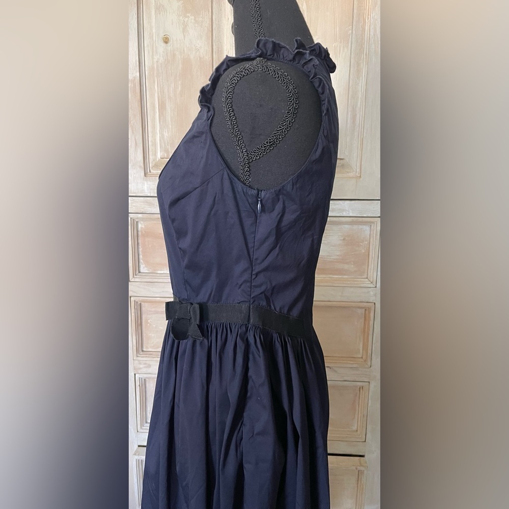 Miu Miu Navy Flowy Sleeveless Midi Dress Size 42 - Picture 3 of 9